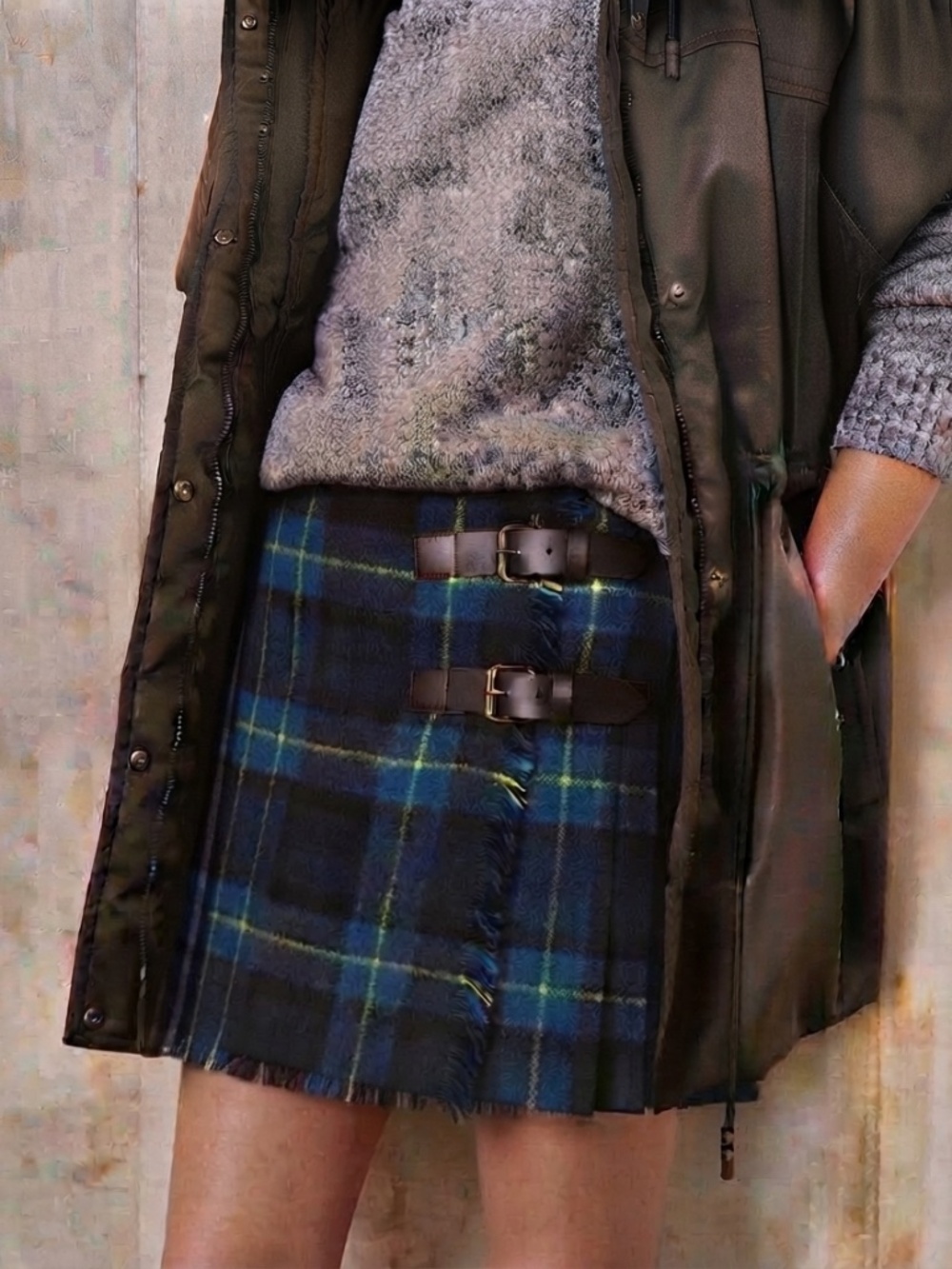 🏴󠁧󠁢󠁳󠁣󠁴󠁿 MAX&Co "The Regimental Kilt" MiniSkirt Multi-Blue Tartan Sz 4BNWT